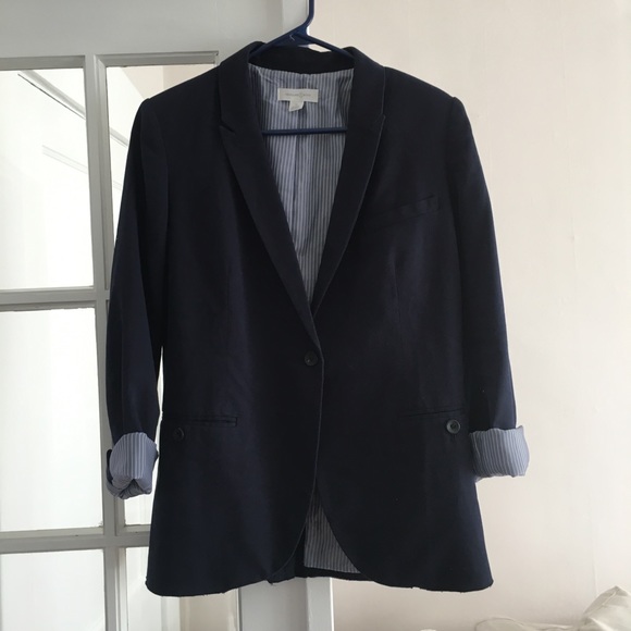 Treasure & Bond Jackets & Blazers - Treasure & Bond navy jacquard blazer